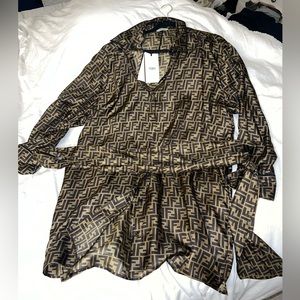 Fendi Brown Twill Dress